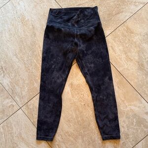 Lululemon align black tie-dye 23” size 8